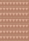 Rows of tiny campfire triangle motifs in a friendly repeat on rosewood, from the Little Tails Collection by Urban Road.