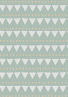 Rows of tiny campfire triangle motifs in a friendly repeat on pale blue, from the Little Tails Collection by Urban Road.