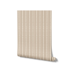 Vertical Scandi-inspired stripes with petite geometric details on beige, from the Little Tails Collection by Urban Road.