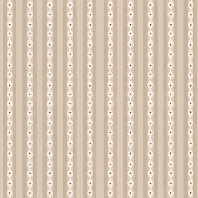 Vertical Scandi-inspired stripes with petite geometric details on beige, from the Little Tails Collection by Urban Road.