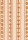 Vertical Scandi-inspired stripes with petite geometric details on rose beige, from the Little Tails Collection by Urban Road.