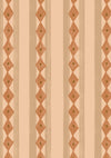 Vertical Scandi-inspired stripes with petite geometric details on orange, from the Little Tails Collection by Urban Road.