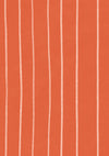 Hand-drawn wavy vertical stripes with a gentle sketchy feel on red, from the Little Tails Collection by Urban Road.