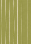 Hand-drawn wavy vertical stripes with a gentle sketchy feel on green, from the Little Tails Collection by Urban Road.