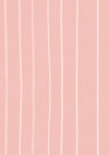 Hand-drawn wavy vertical stripes with a gentle sketchy feel on pink, from the Little Tails Collection by Urban Road.