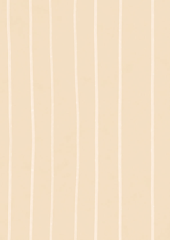 Hand-drawn wavy vertical stripes with a gentle sketchy feel on neutral, from the Little Tails Collection by Urban Road.