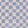 Painterly checkerboard squares with a soft brushed texture on blue, from the Little Tails Collection by Urban Road.