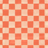 Painterly checkerboard squares with a soft brushed texture on red, from the Little Tails Collection by Urban Road.