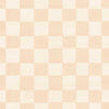 Painterly checkerboard squares with a soft brushed texture on neutral, from the Little Tails Collection by Urban Road.