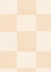 Painterly checkerboard squares with a soft brushed texture on neutral, from the Little Tails Collection by Urban Road.