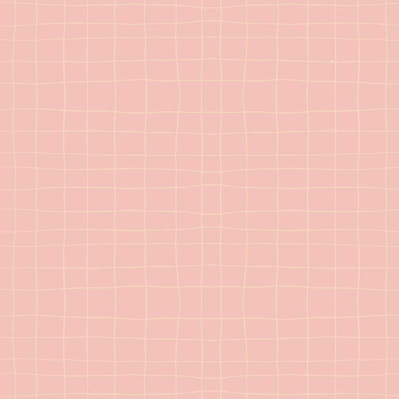 Loose sketchy grid of playful scribble lines on pink, from the Little Tails Collection by Urban Road.
