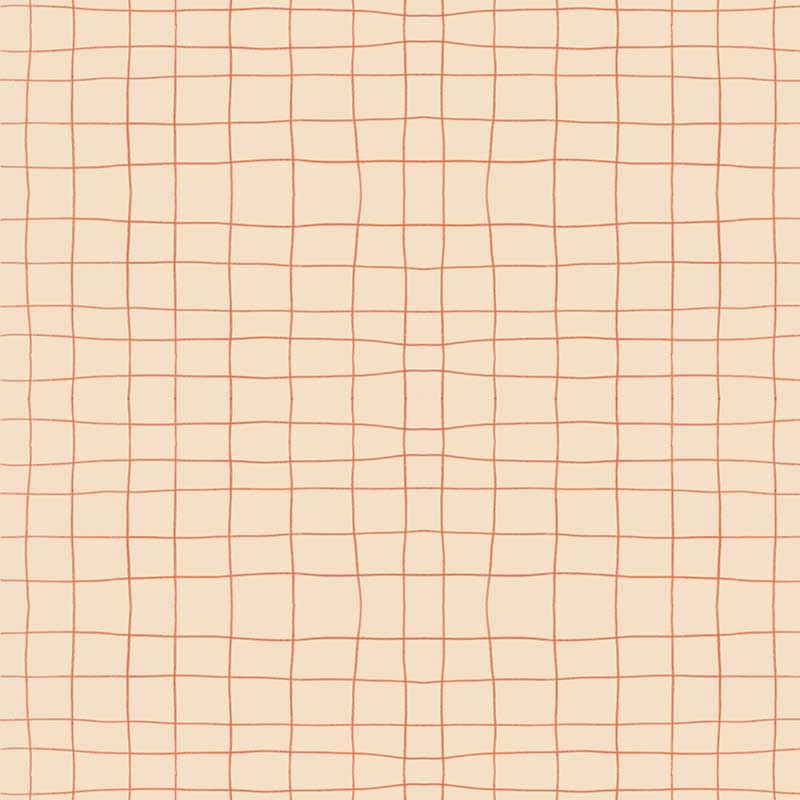 Loose sketchy grid of playful scribble lines on neutral, from the Little Tails Collection by Urban Road.