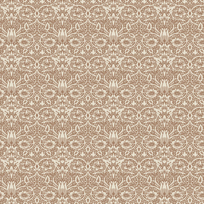 Herb Patch Light Brown from the AW Wallpaper Collection, a William Morris inspired design featuring intricate botanical florals in warm brown and soft neutral tones.