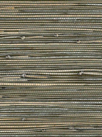 Seabreeze Dark Faux Seagrass Wallpaper