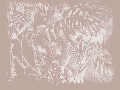 Monstera Sketch Wallpaper Mural