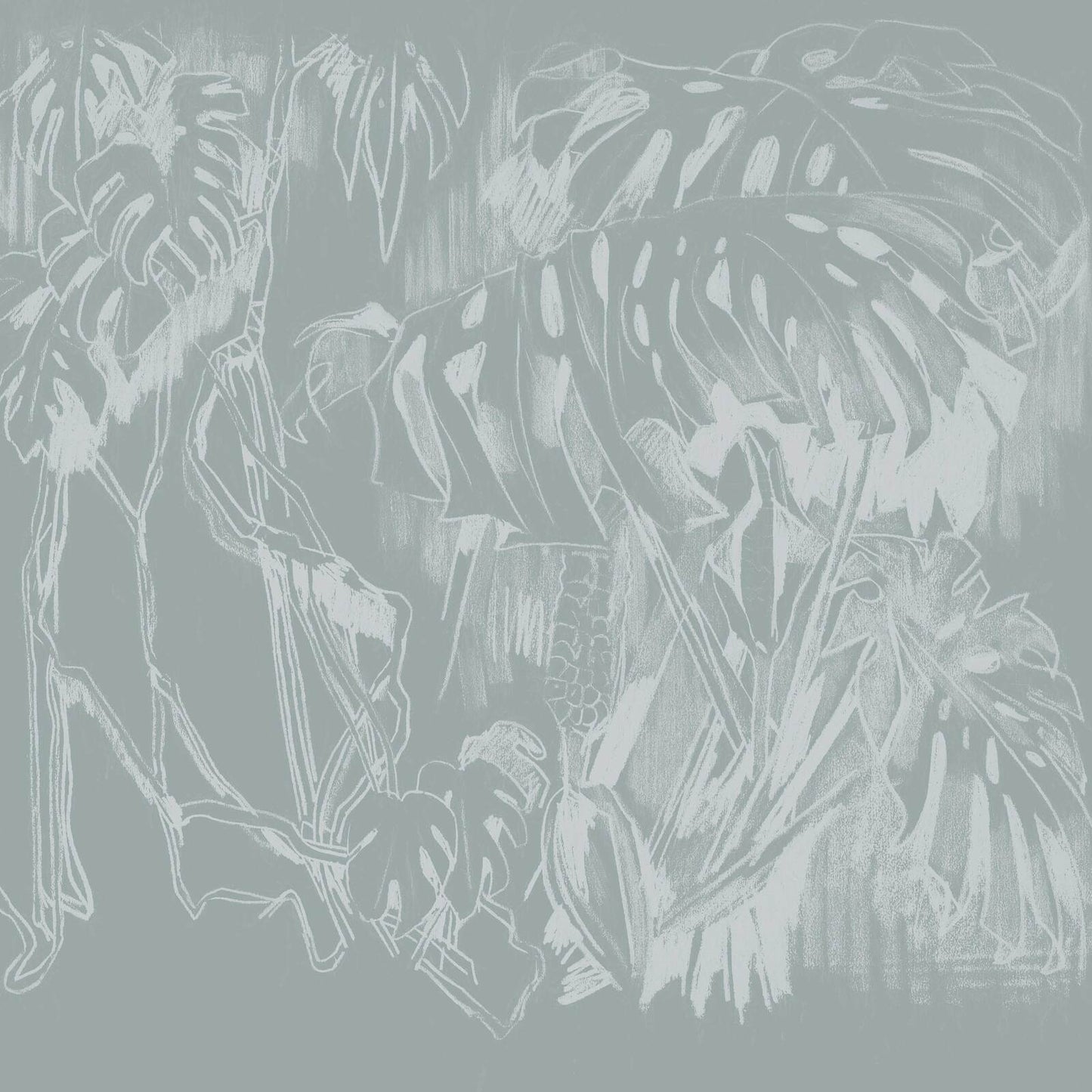 Monstera Sketch Wallpaper Mural