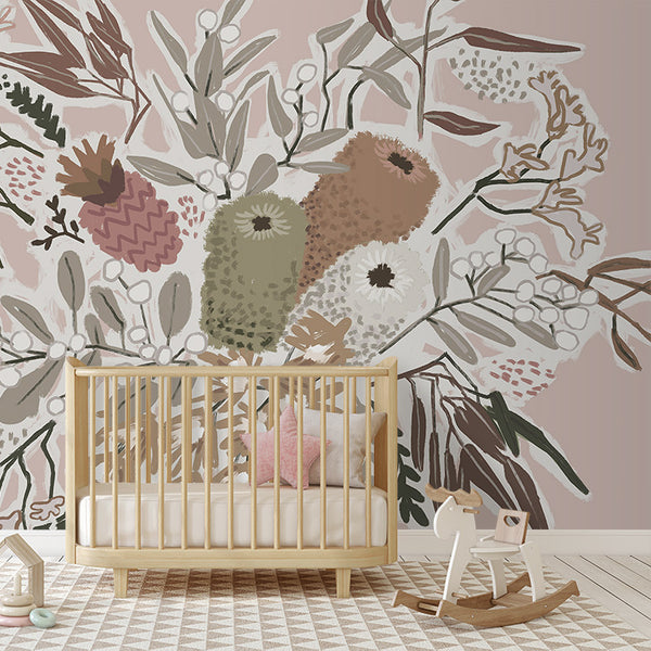 Bush Blooms Wallpaper Mural | Lifestyle