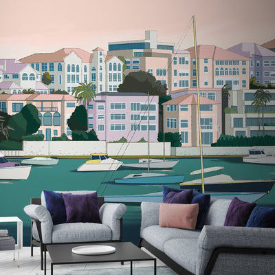 Yacht Club Wallpaper Mural | Lifestyle
