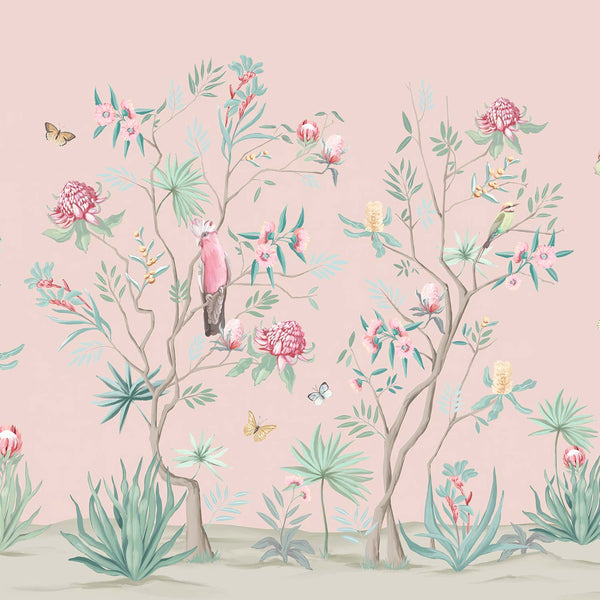 Frolic Among the Flowers Wallpaper Mural