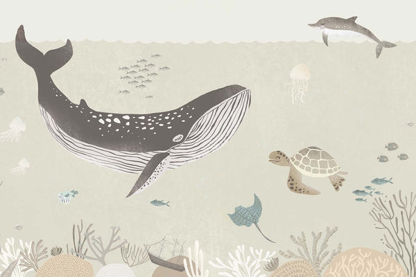Where the Whales Play Wallpaper Mural