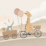 Material: Paste the Wall | Smooth Matte Finish - Sample: Not required, thank you - Wall Height: 2.4 metres | 7.8 feet - Wall Width: 2.4 metres | 7.8 feet - Wallpaper Colour: The Train to Tumbleberry Town Neutral