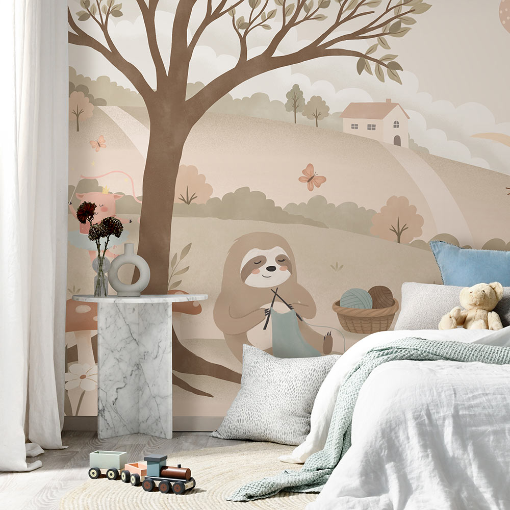 The Train to Tumbleberry Town Wallpaper Mural | Lifestyle