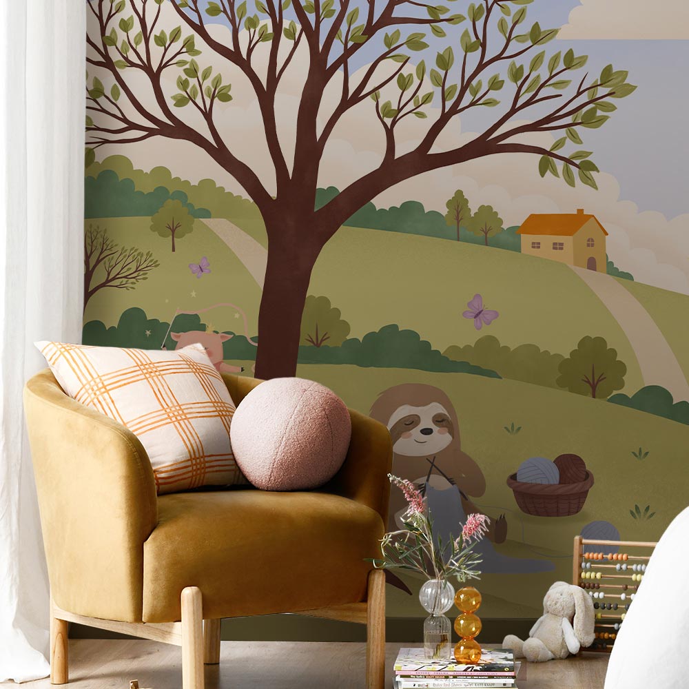 The Train to Tumbleberry Town Wallpaper Mural | Lifestyle