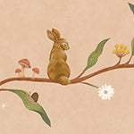 Material: Paste the Wall | Smooth Matte Finish - Sample: Not required, thank you - Wall Height: 2.4 metres | 7.8 feet - Wall Width: 2.4 metres | 7.8 feet - Wallpaper Colour: The Tales of the Willowtree Rabbits Warm Neutral