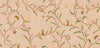 Warm neutral wallpaper of flowing branches with tiny rabbits, blossoms and birdhouses, from the Little Tails Collection by Urban Road.