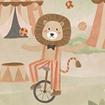 Material: Paste the Wall | Smooth Matte Finish - Sample: Not required, thank you - Wall Height: 2.4 metres | 7.8 feet - Wall Width: 2.4 metres | 7.8 feet - Wallpaper Colour: Cotton Clouds at the Circus Fair