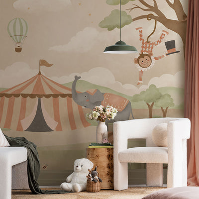 Cotton Clouds at the Circus Fair Wallpaper Mural | Lifestyle