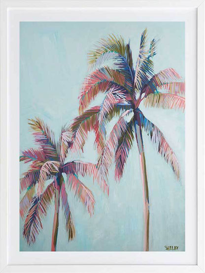 Pastel Palms I Framed Art Print