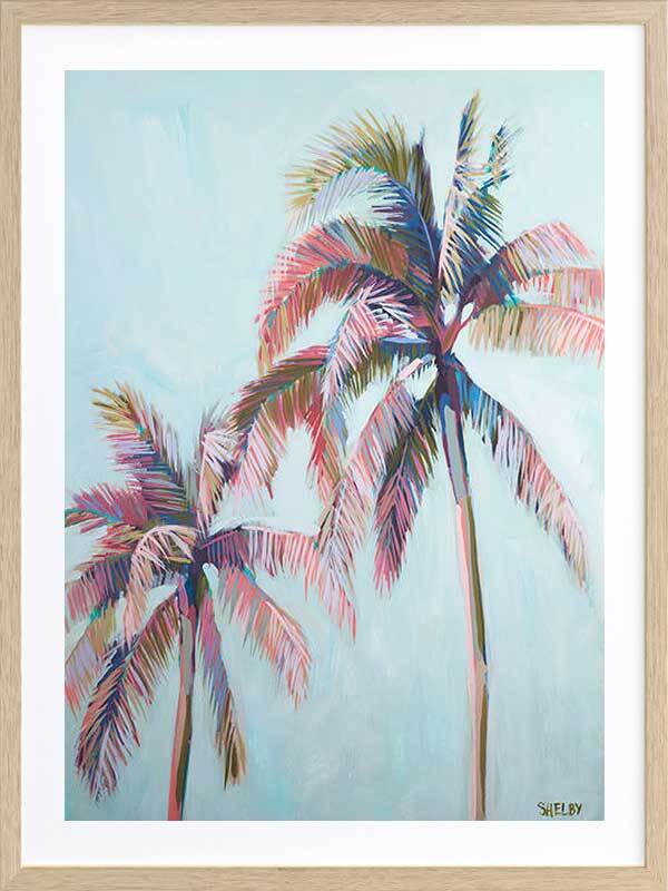 Pastel Palms I Framed Art Print