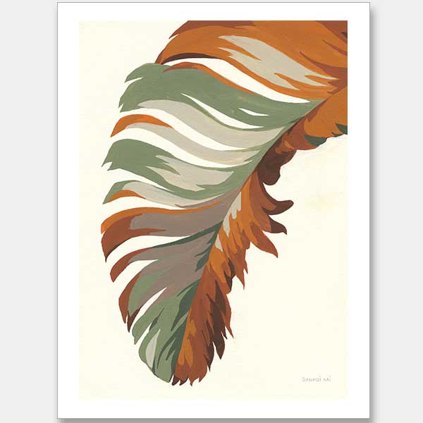Retro Big Leaf I Unframed Art Print