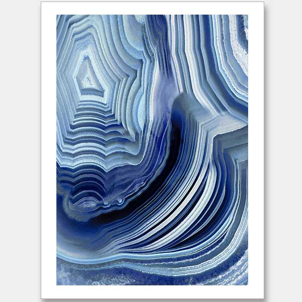 Agate Indigo I Unframed Art Print