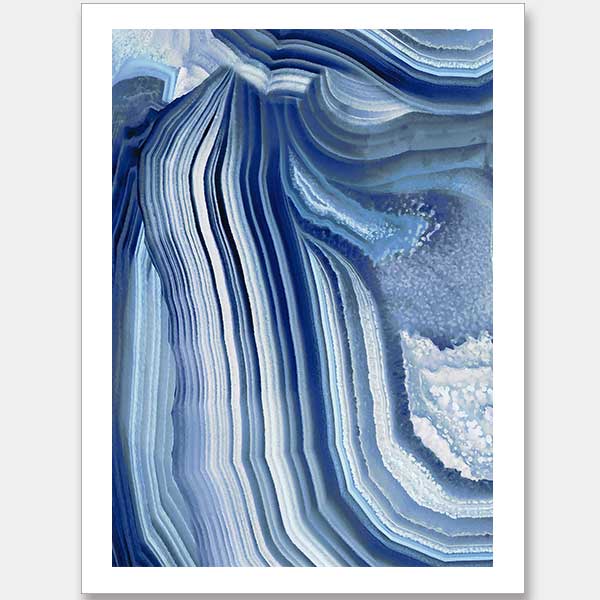 Agate Indigo II Unframed Art Print