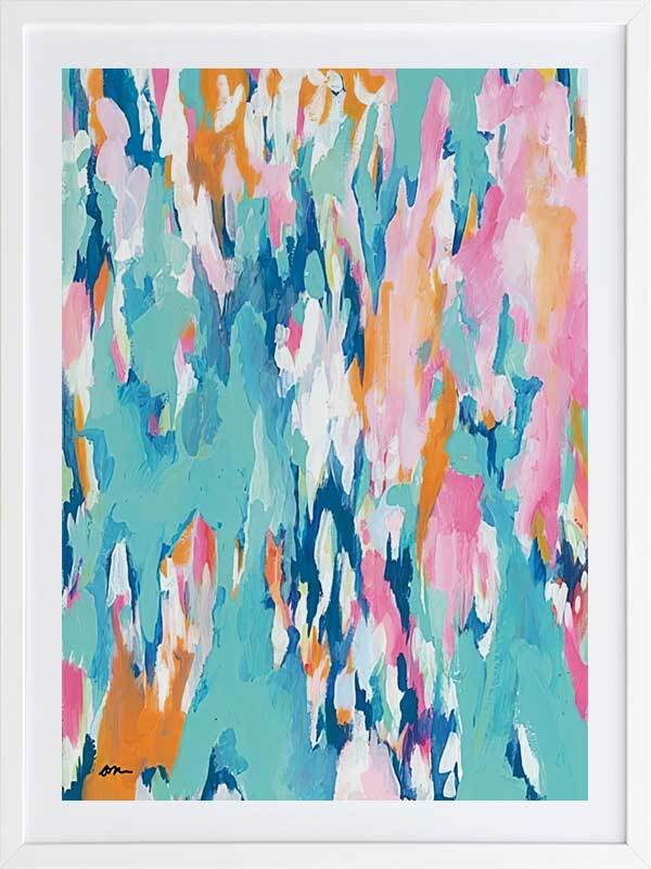 Abstract Aqua Framed Art Print