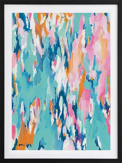 Abstract Aqua Framed Art Print