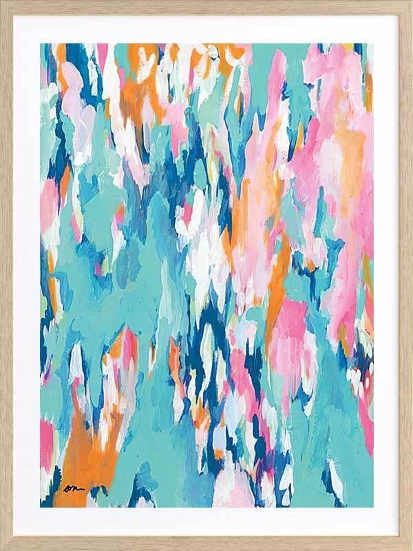 Abstract Aqua Framed Art Print