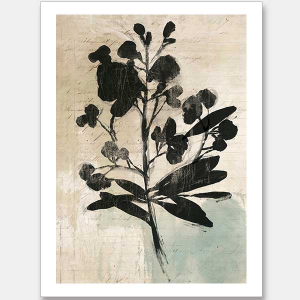 Inky Floral II Unframed Art Print
