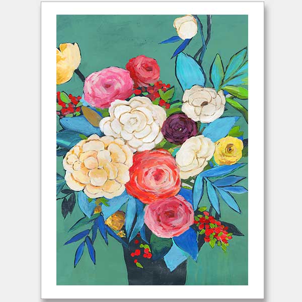 Folk Bouquet Unframed Art Print